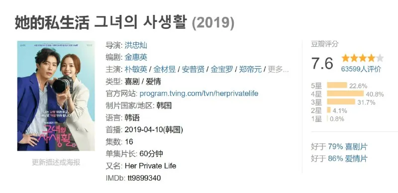 她的私生活그녀의사생활（2019）
