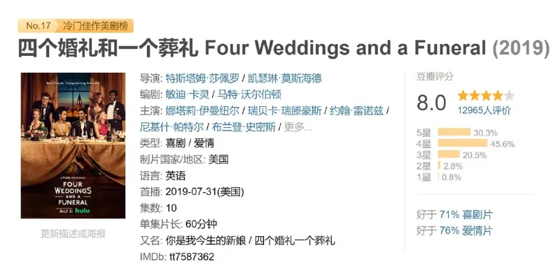 四个婚礼和一个葬礼FourWeddingsandaFuneral（2019）