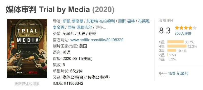 媒体审判TrialbyMedia（2020）