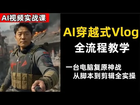 AI穿越Vlog全流程教学：爆款视频+账号变现一条龙搞定