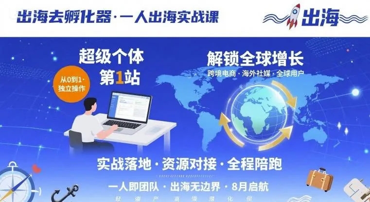 出海去孵化器，一人出海实战课