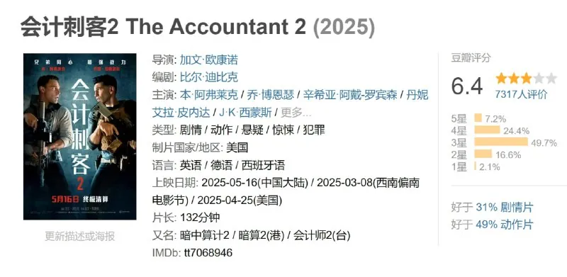 会计刺客2TheAccountant2（2025）
