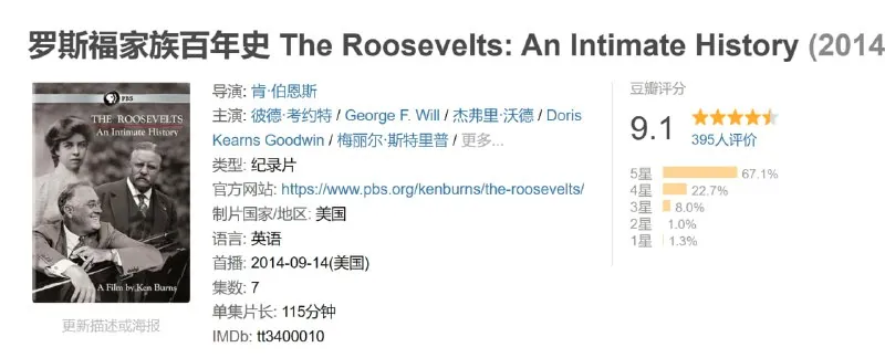 罗斯福家族百年史TheRoosevelts:AnIntimateHistory（2014）
